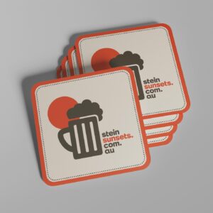 Stein Sunsets Beer Coasters